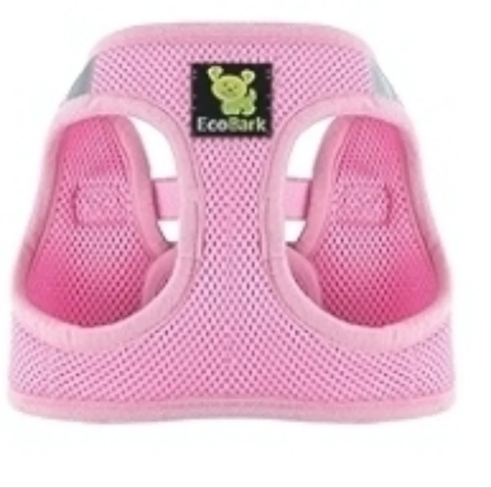 EcoBark | Soft Mesh Dog Harness & Leash | XXS, Baby Pink
